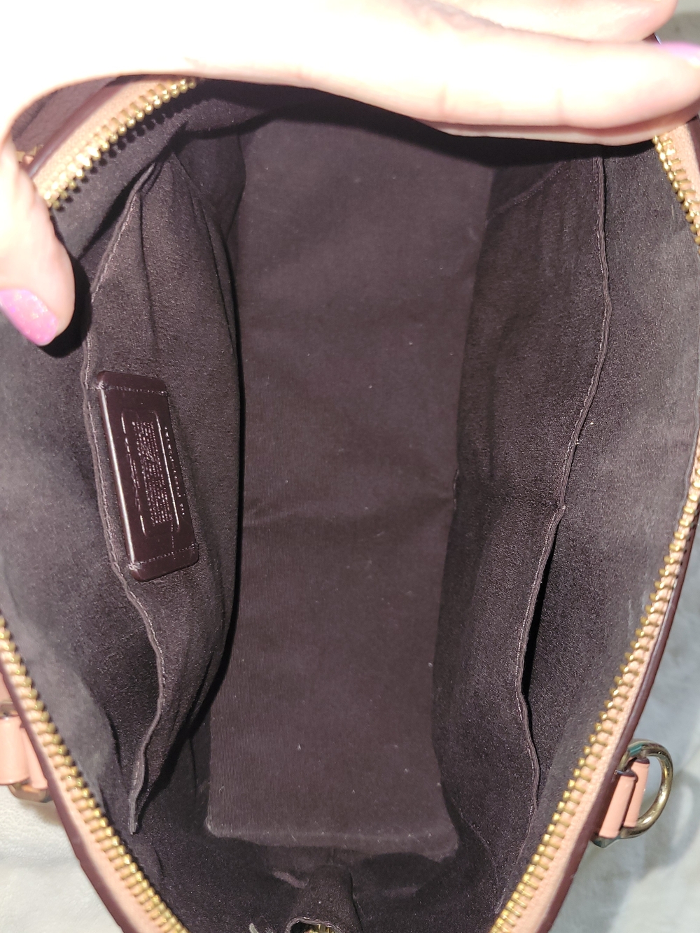 Coach Pink Croc-Embossed Leather Dome Satchel - Picture 6 of 13